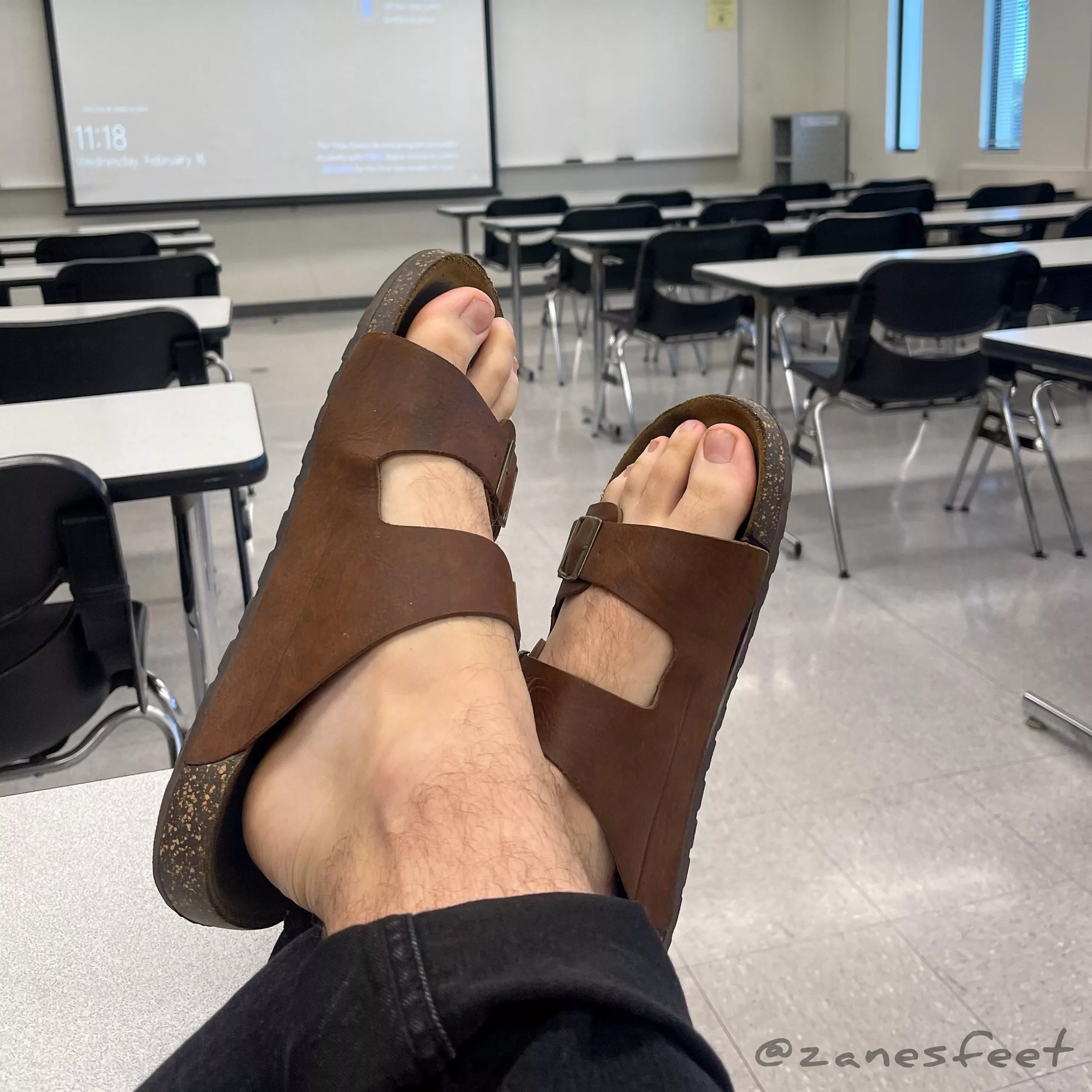 I hope nobody in my class minds if I leave my feet on my desk 👨🏼‍🏫🙈