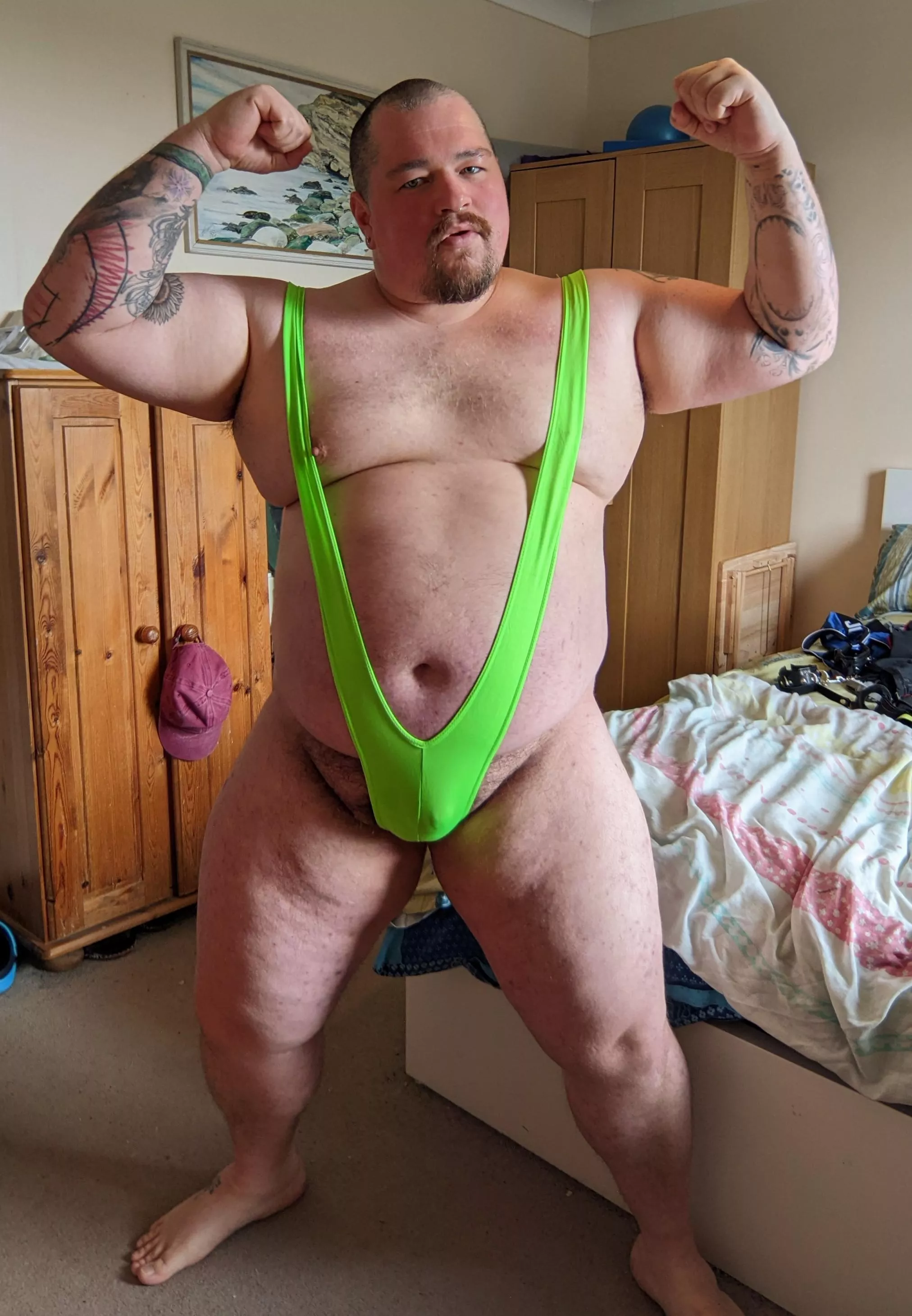 I like the mankini coz it makes me look even bigger.