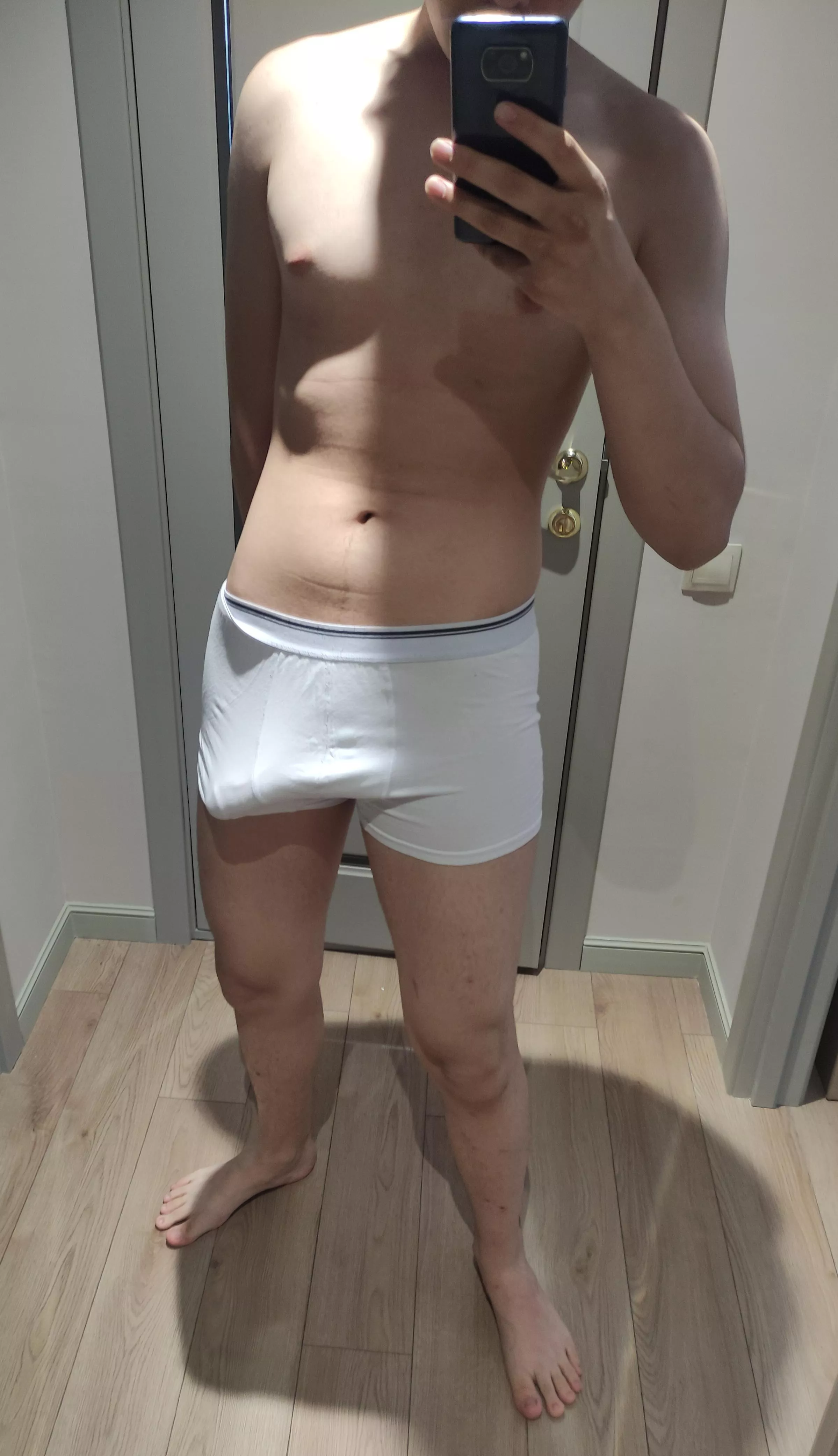 I like wearing white underwear