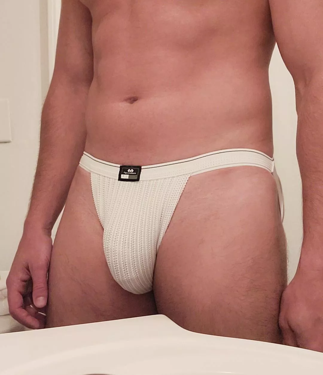 I love how my manhood hangs in this jock