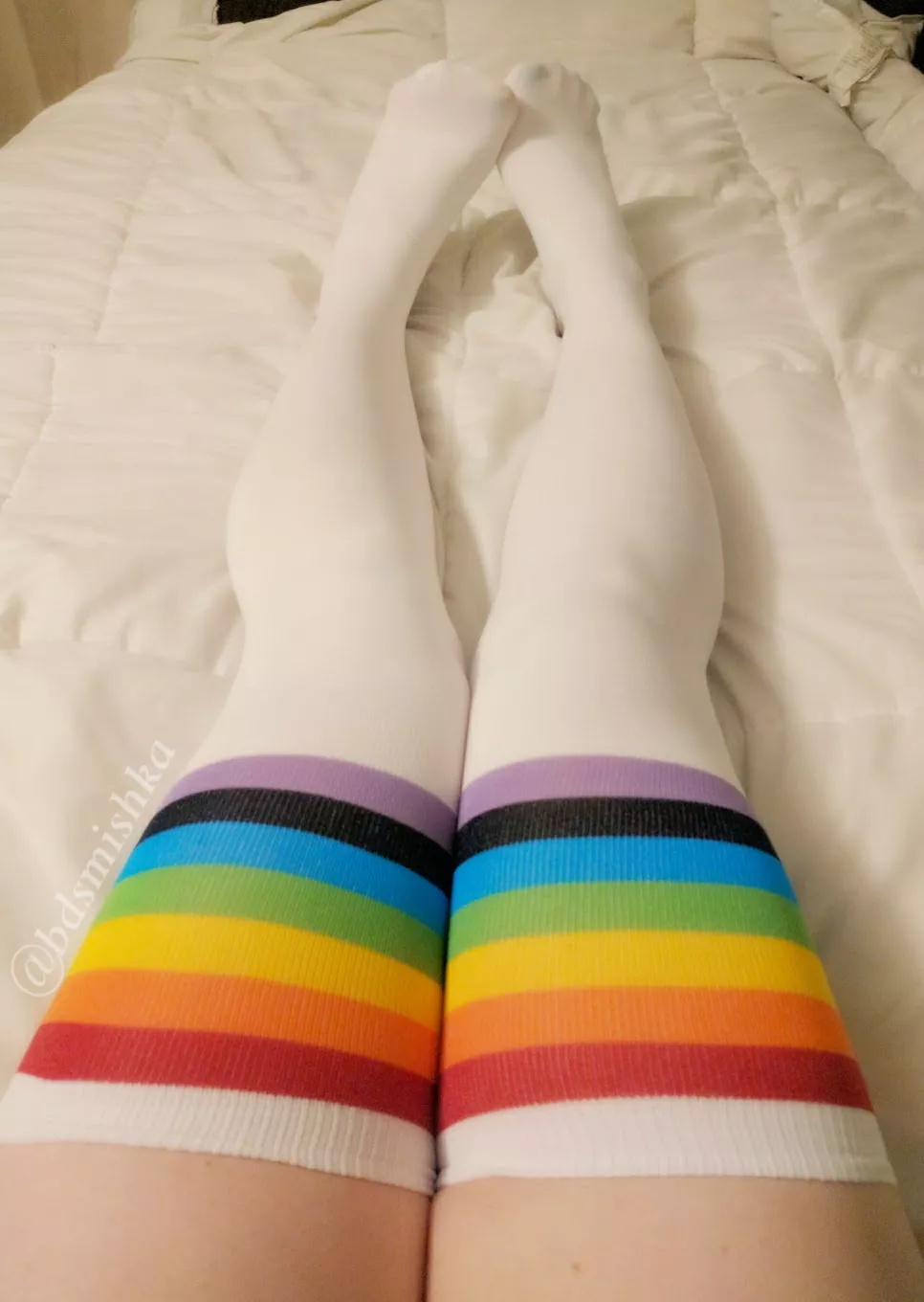 I love how these socks set off my thick thighs