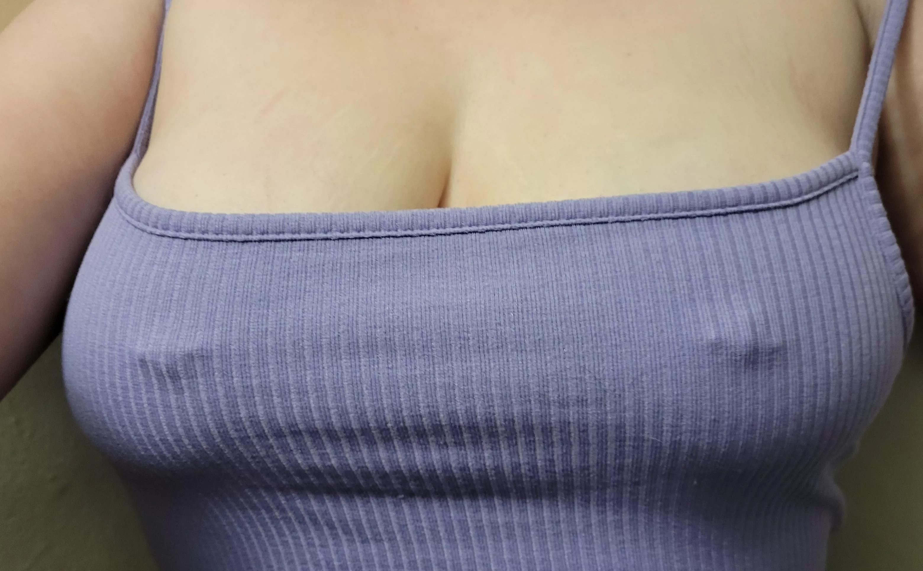 i love how visible my pierced nipples are through this top [f25]