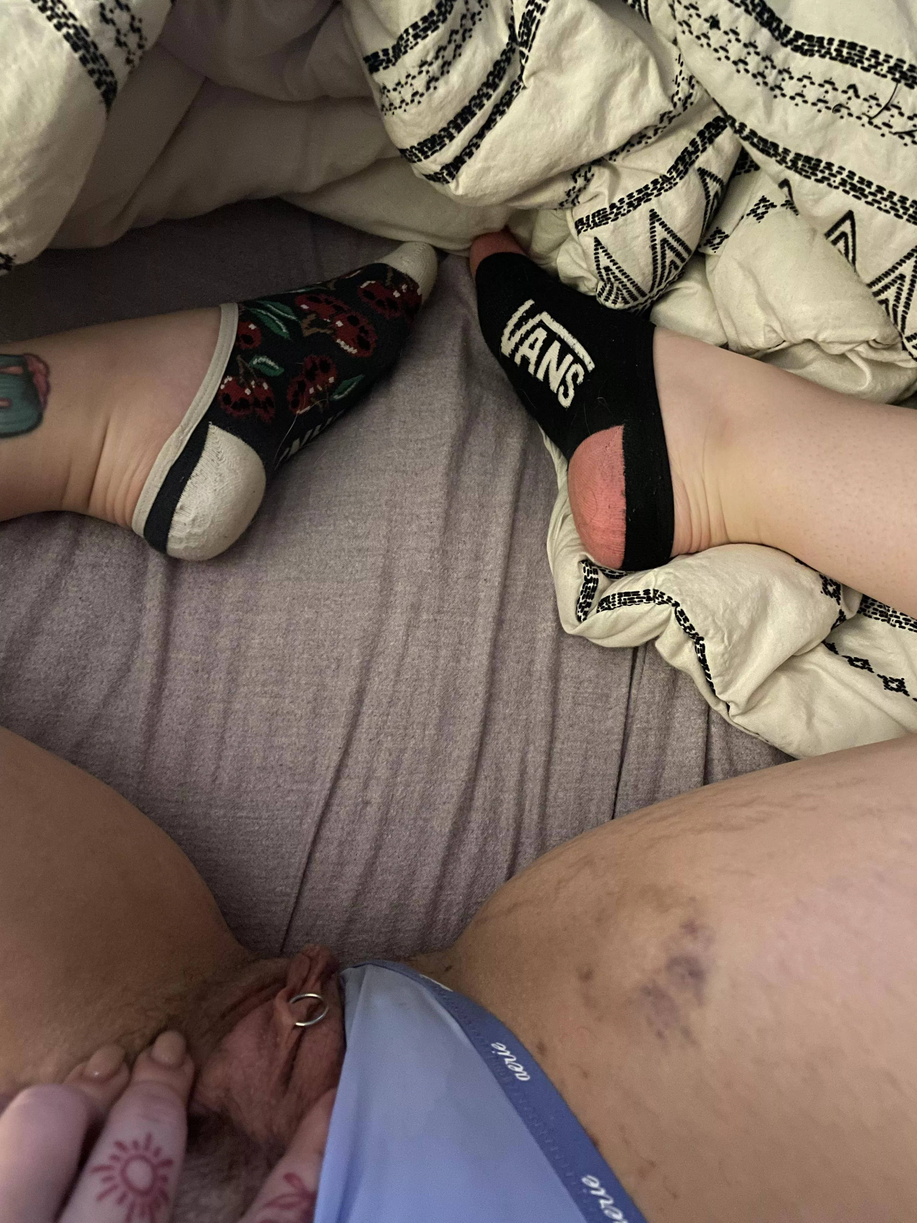 I love my vans socks and when Daddy bites me