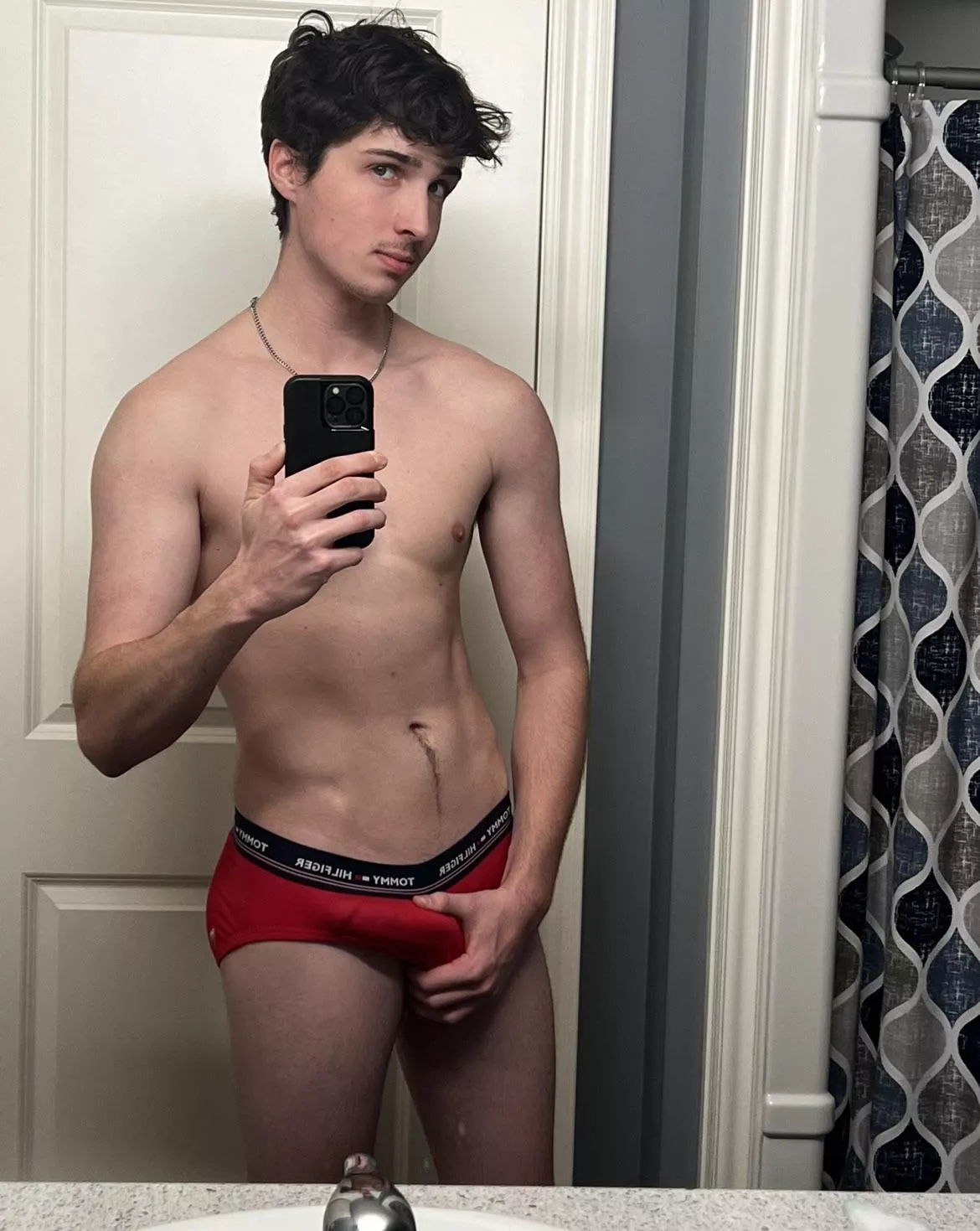 I love these red briefs