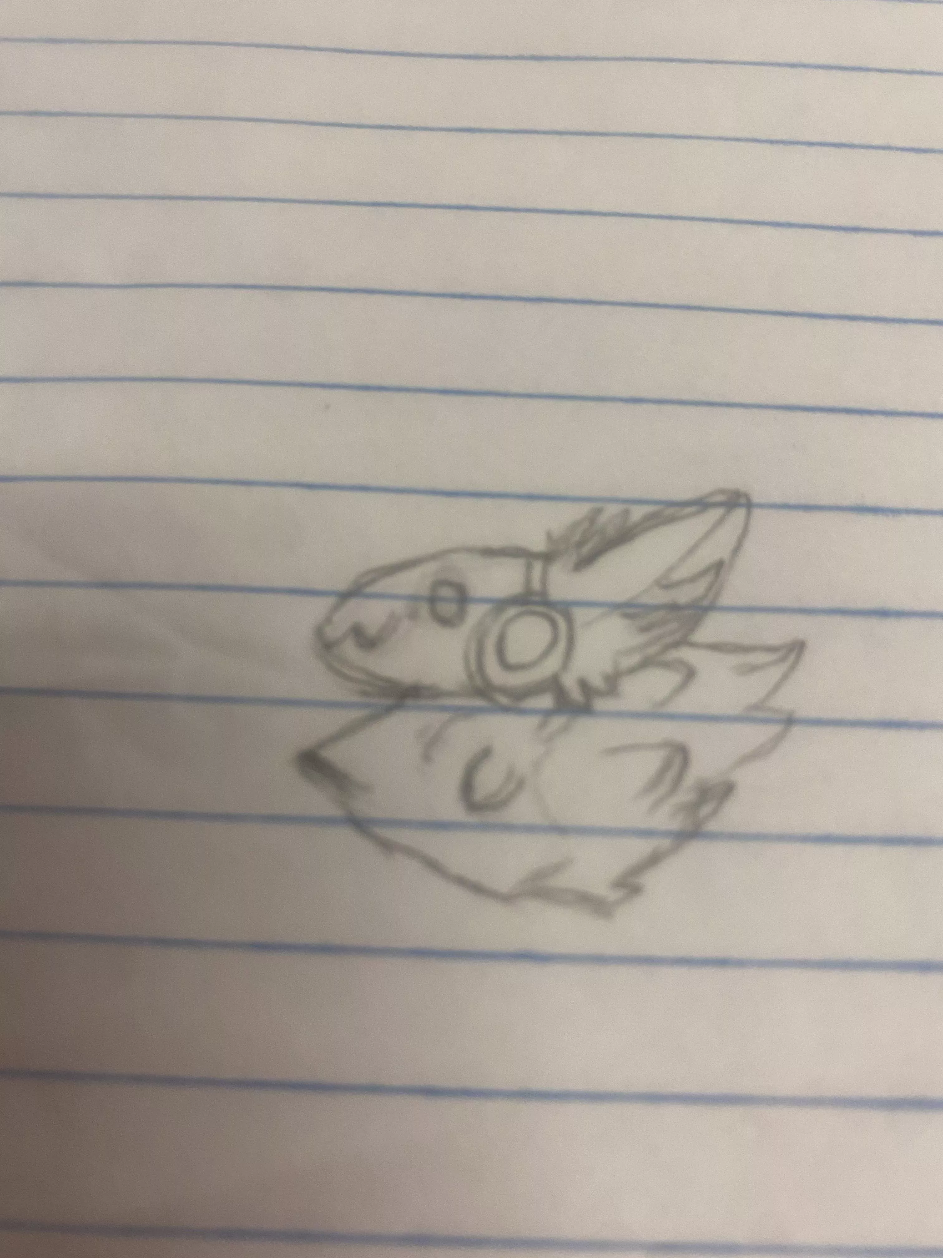 I made a fluffy boi during class! It’s my first drawing and I’m proud of it.