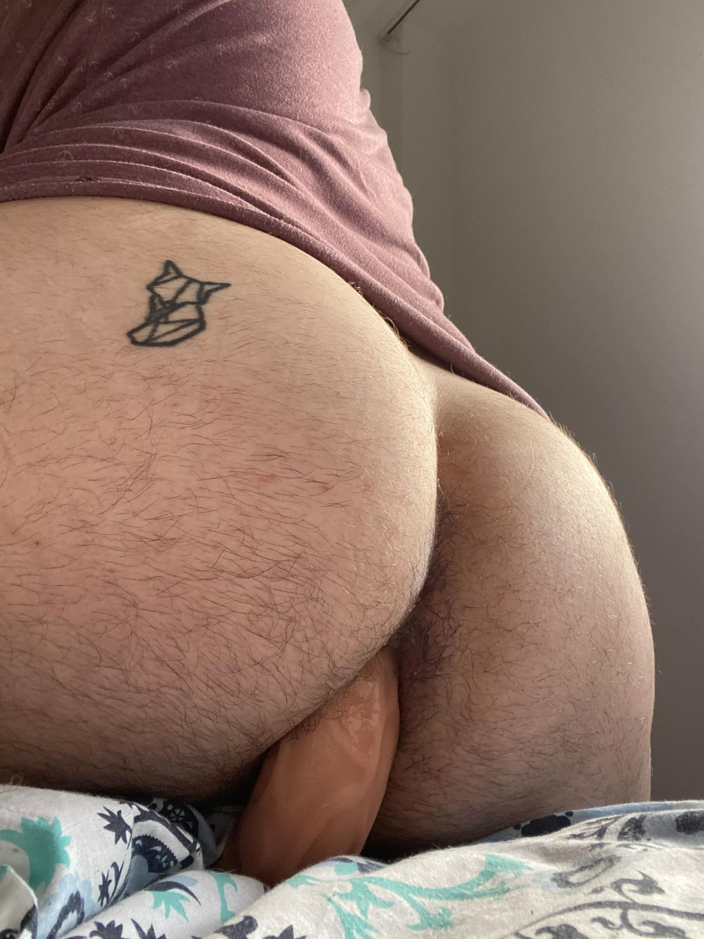 I play with my dildo on my hairy ass 🥵