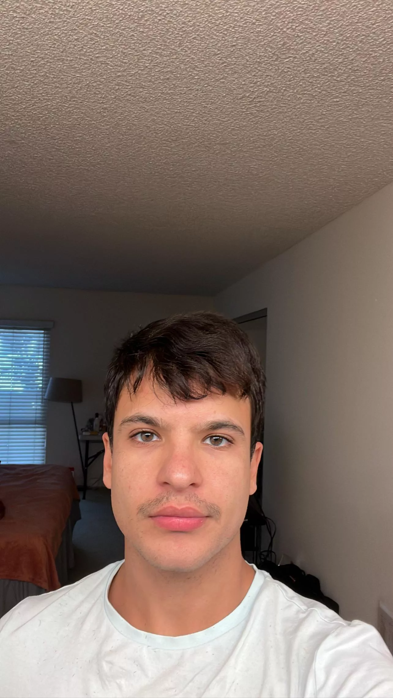 I stopped mid shaving and decided to try out a mustache lol