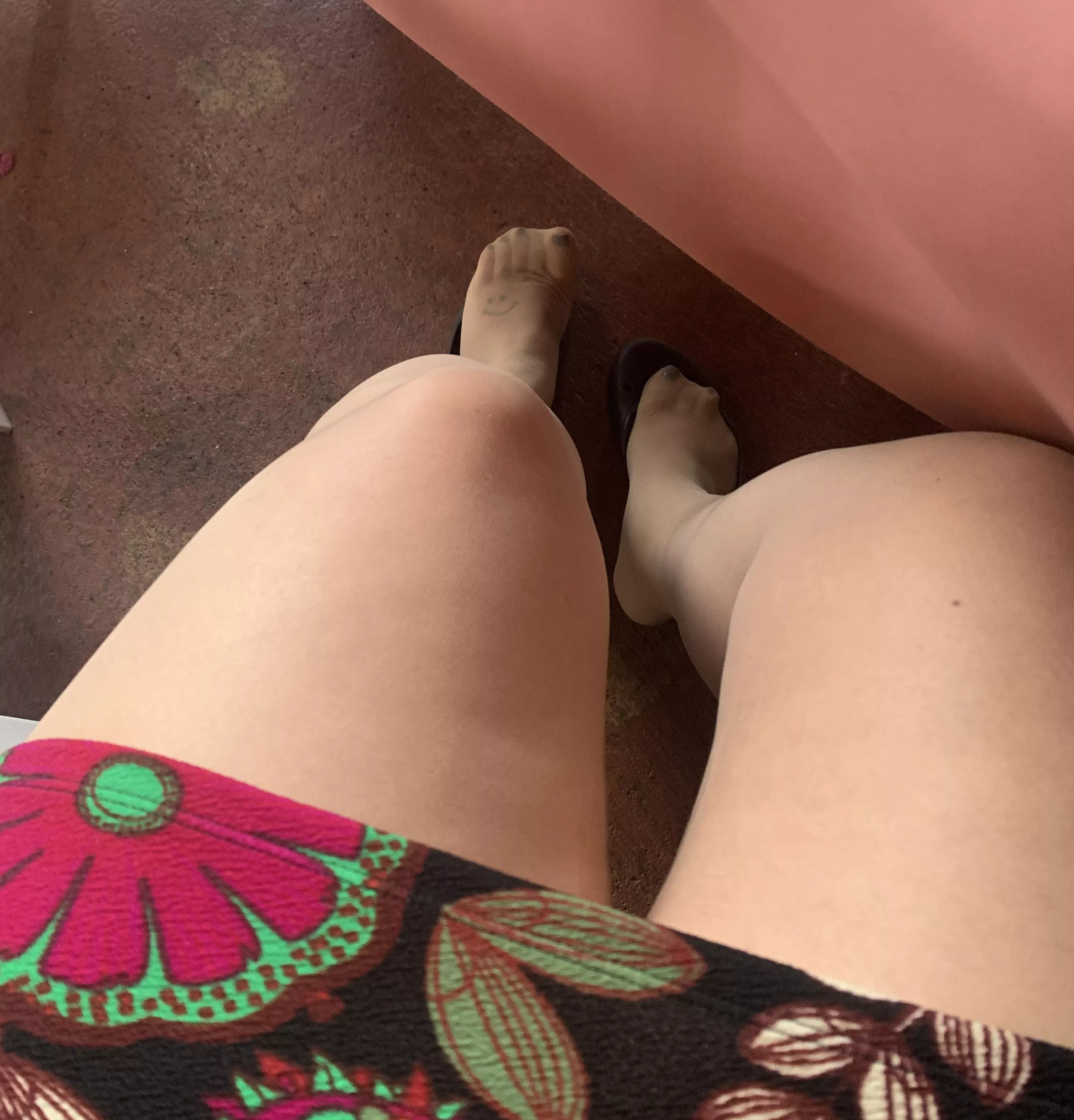 I wore these nude pantyhose to lunch and they completely fell apart.