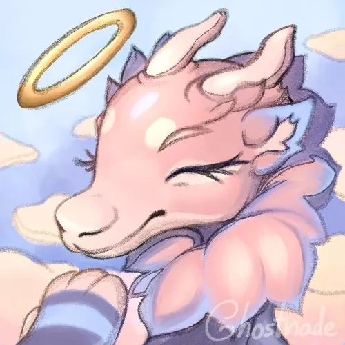 Icon I made of my pastel dragon, just for fun