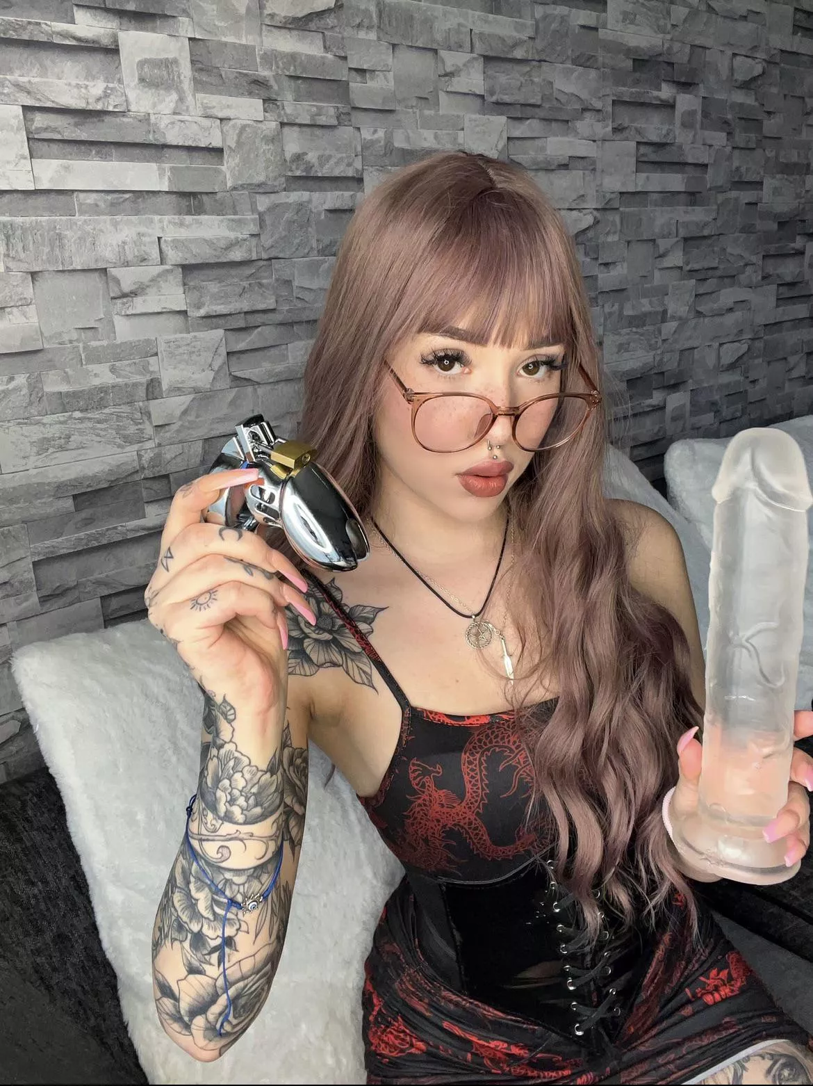 If you’re smaller than my toy, you should be permanently locked in chastity [domme]