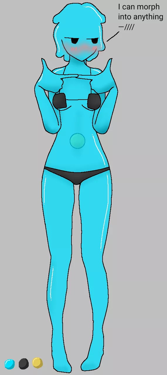 I'm having a vote for my new OC on twitter,one of which is a slime Girl, soo