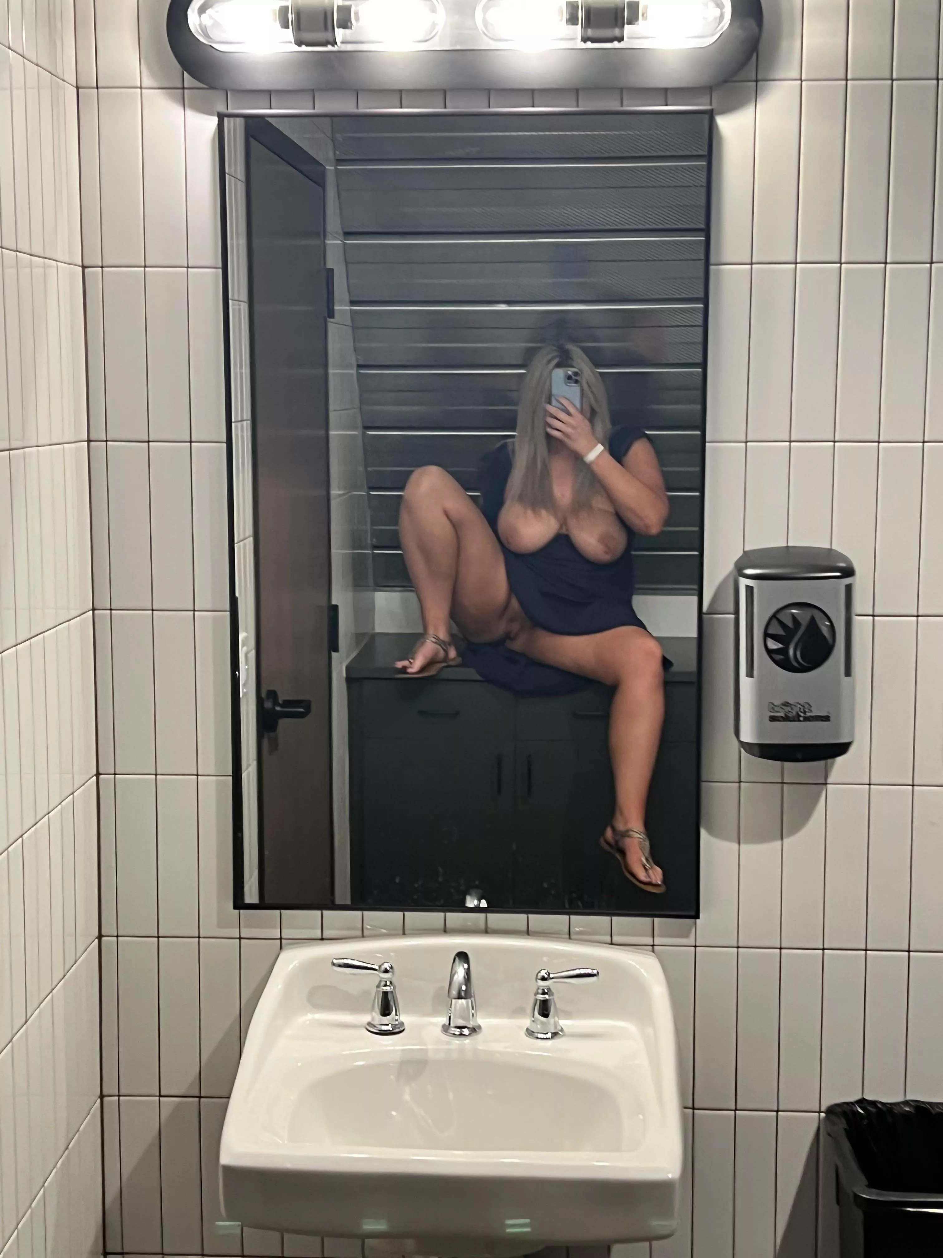 I’m waiting for you in the bathroom..hurry up and come fuck me