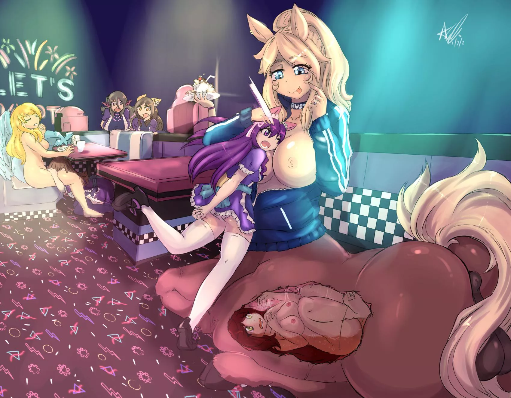 {image} YCH Vore Arcade Girls (DarkStarChan)