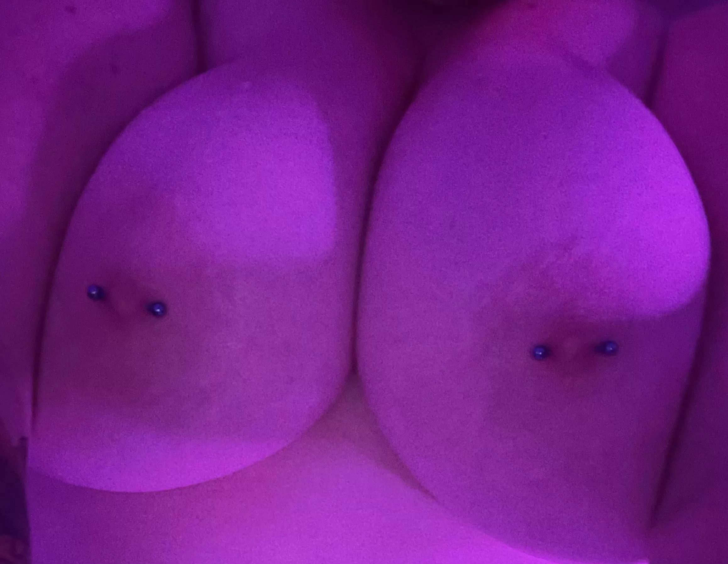 In love with my tits more now that they are pierced! Wishing I could free the nipple everywhere.