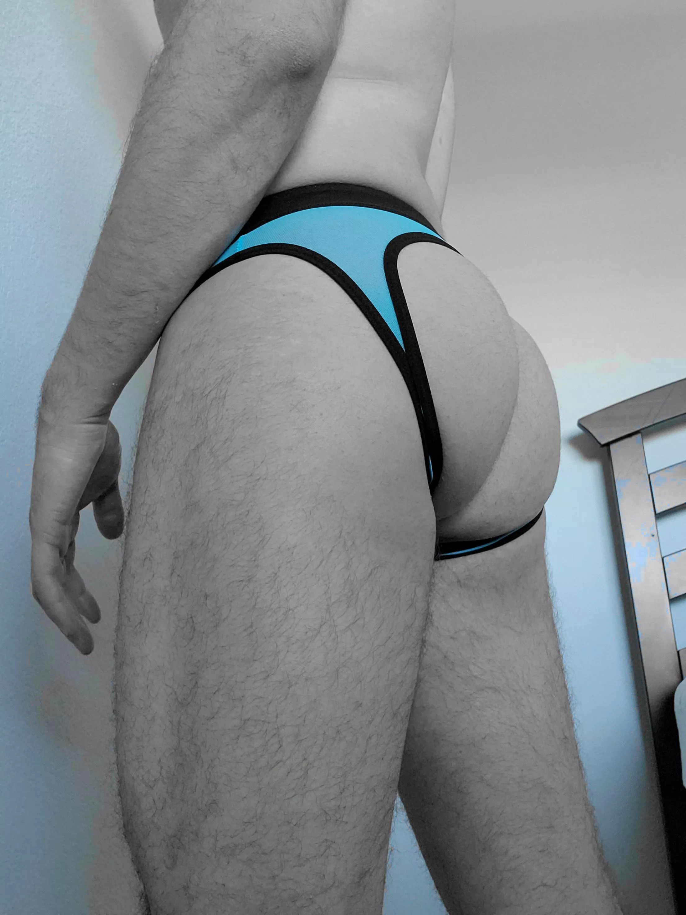 In my blue jockstrap