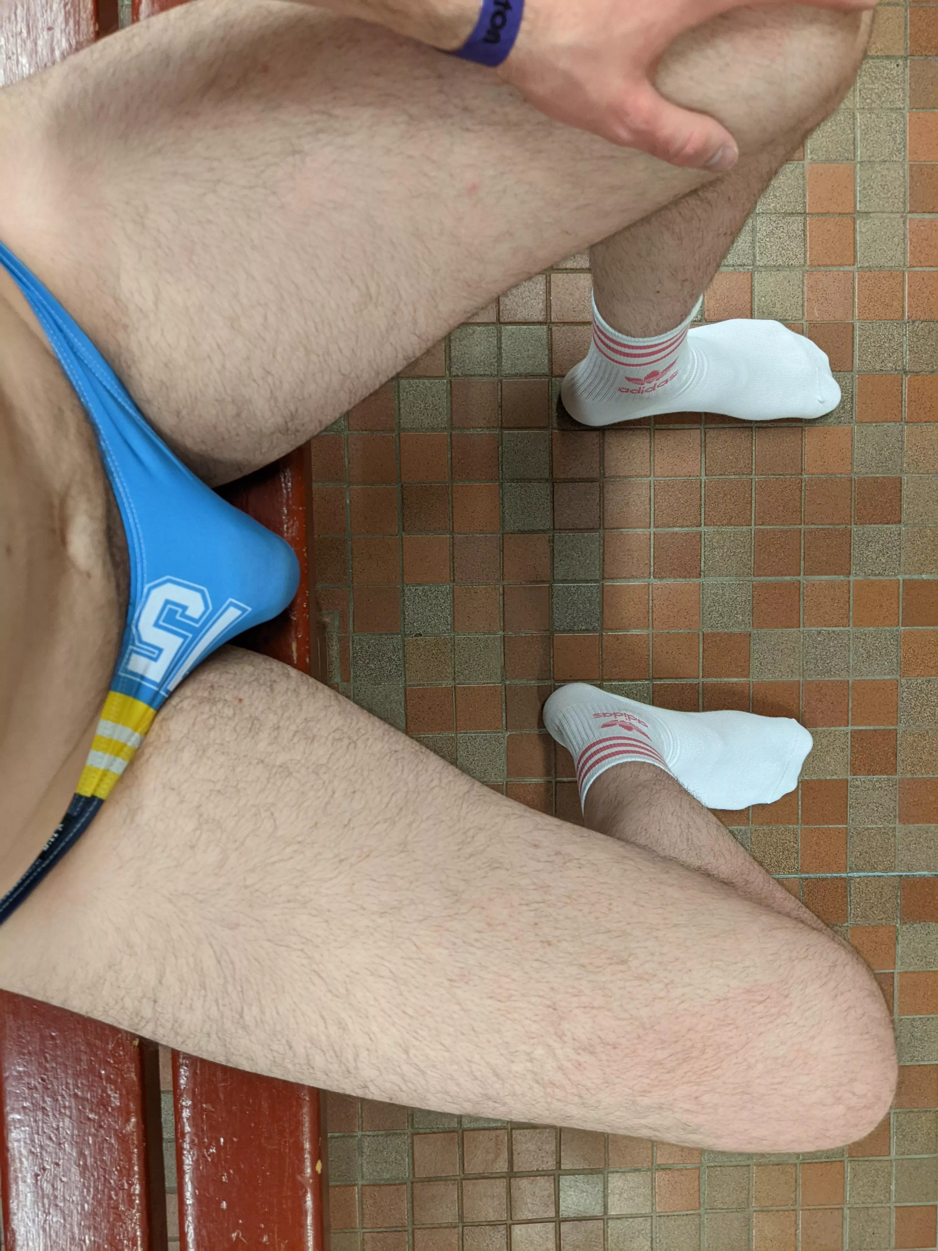 In my speedo at the gym