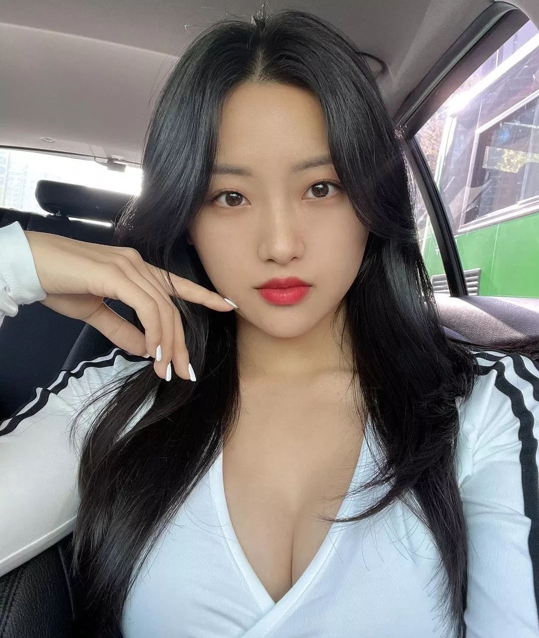 In the car