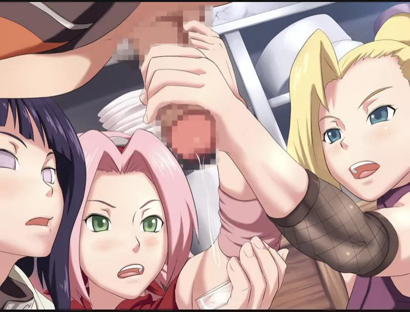 Ino Sakura and Hinata sharing