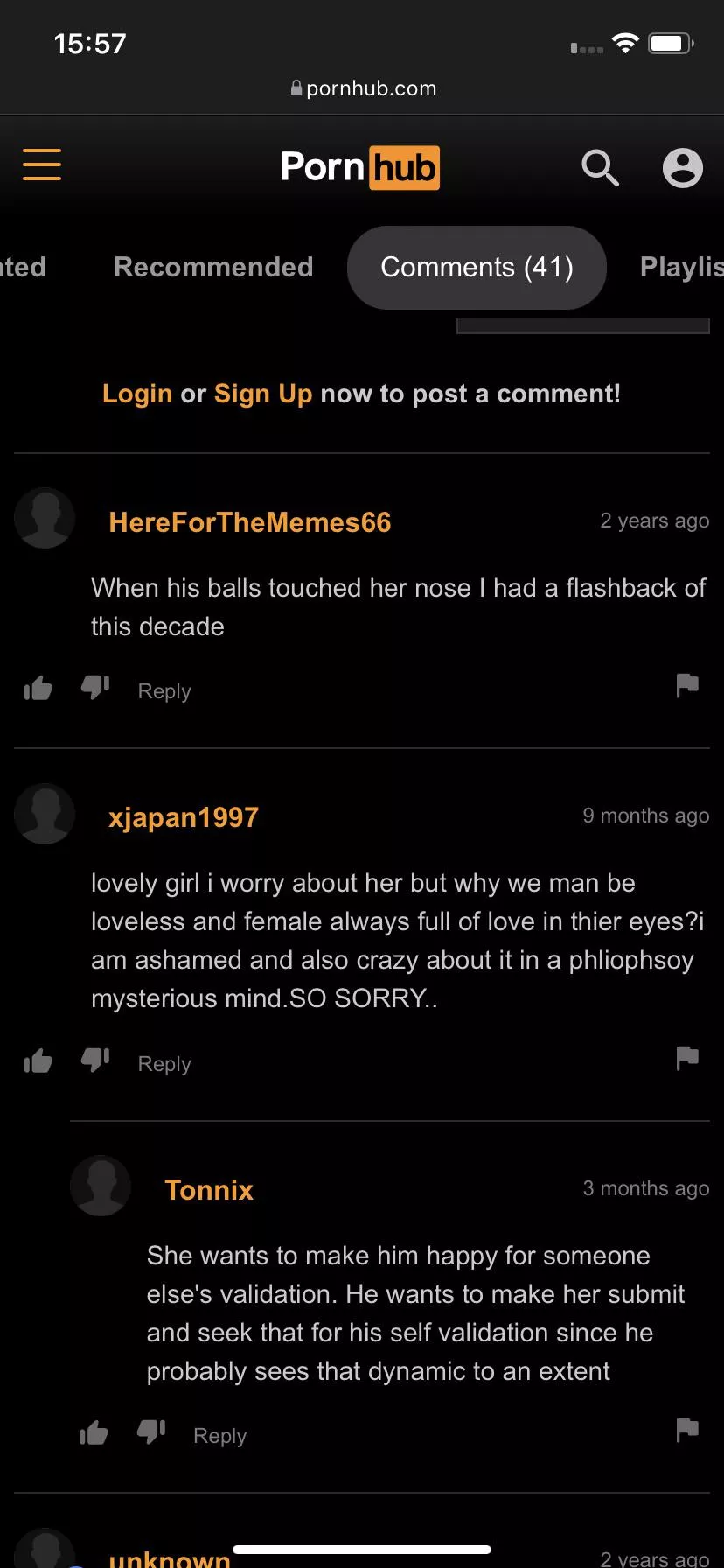 Interesting thoughts spanning many topics from the wilds of pornhub