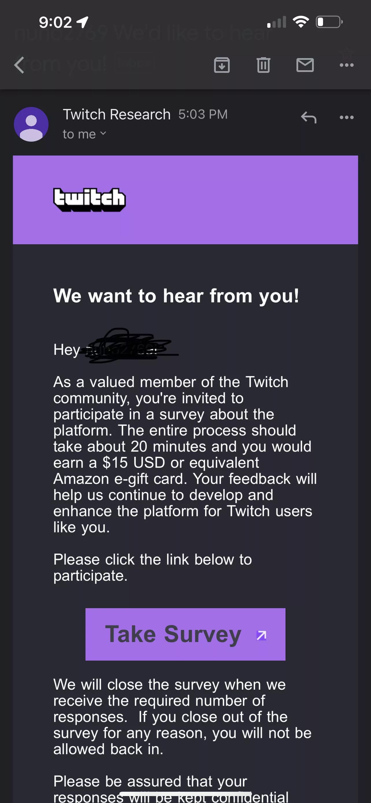 Is this a scam or is it from Twitch itself?