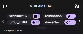 is this new? showing recent events above chat