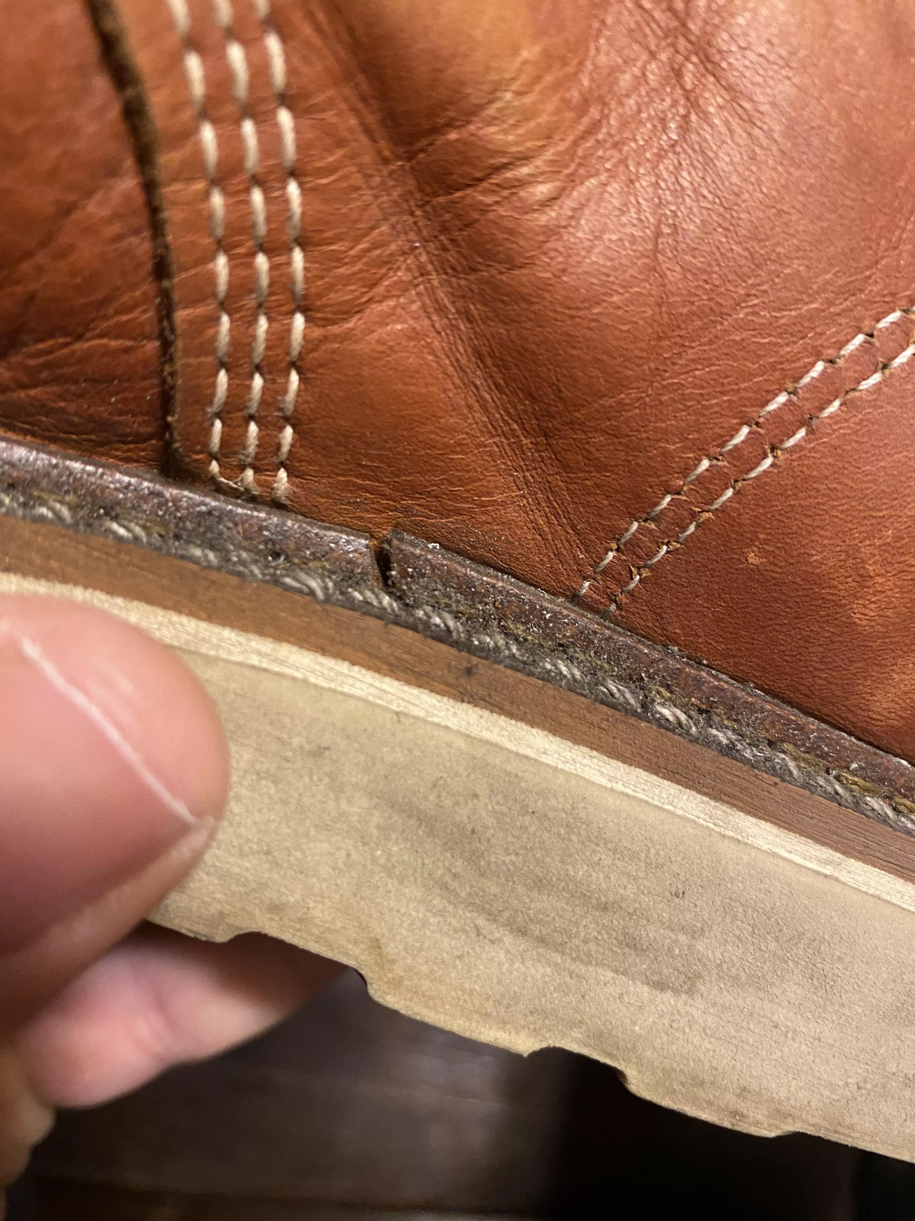 Is this normal for Thorogood Moc Toe? (Only worn them a month)