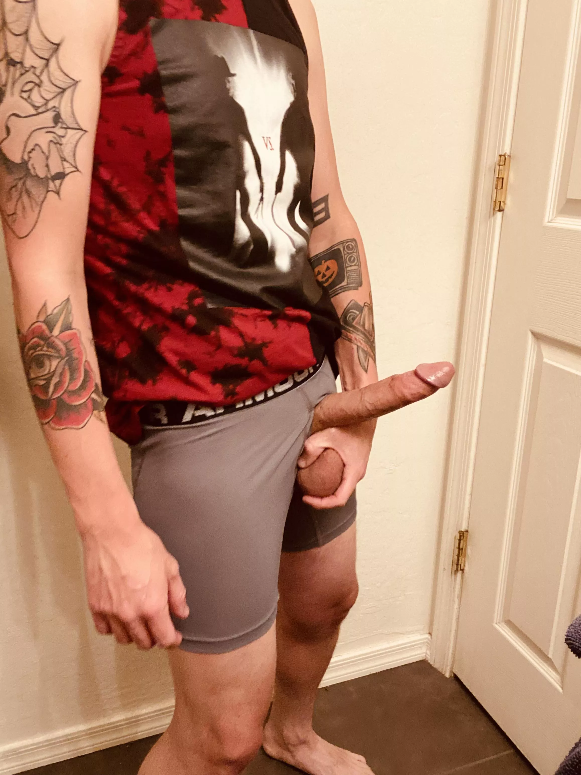 Itâ€™s such a fucking turn on showing off my rock hard dick and big balls, hope yâ€™all enjoy looking as much as I enjoy showing it off ðŸ˜‰