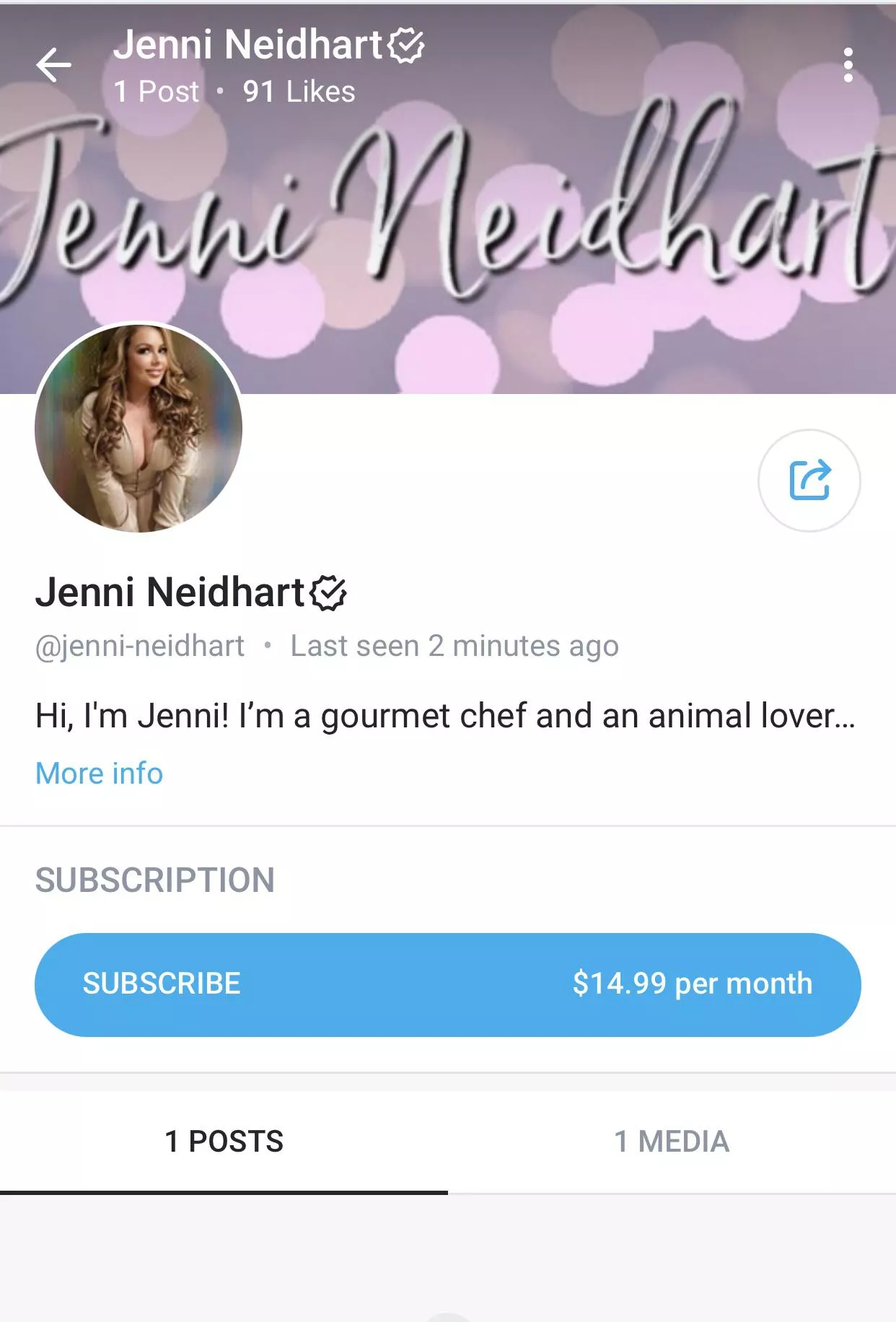 Jenni started her onlyfans!