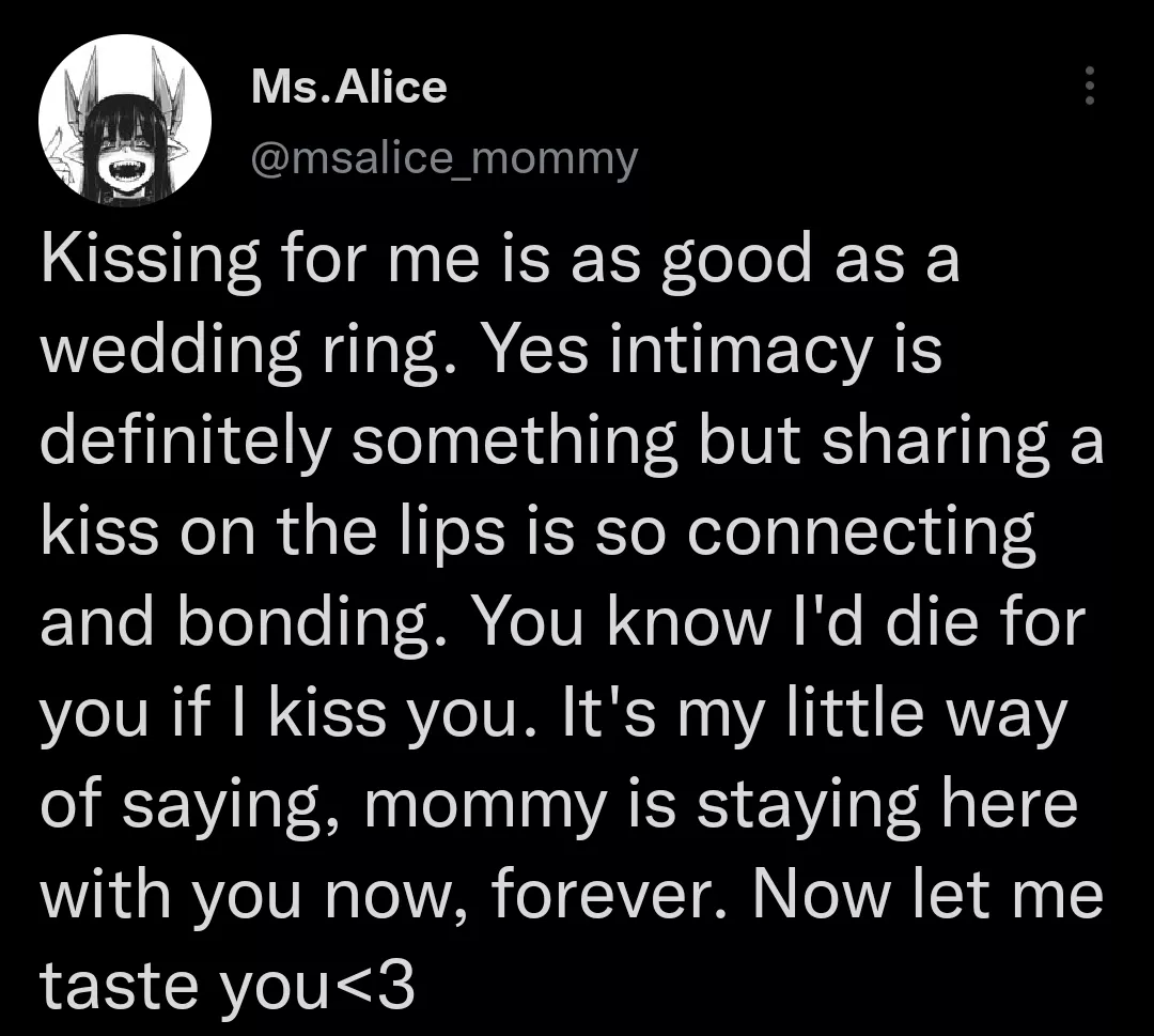 just my opinion on kissing <3 (dont get me wrong wedding rings are also great, a kiss on the lips from a special someone is also like that too)