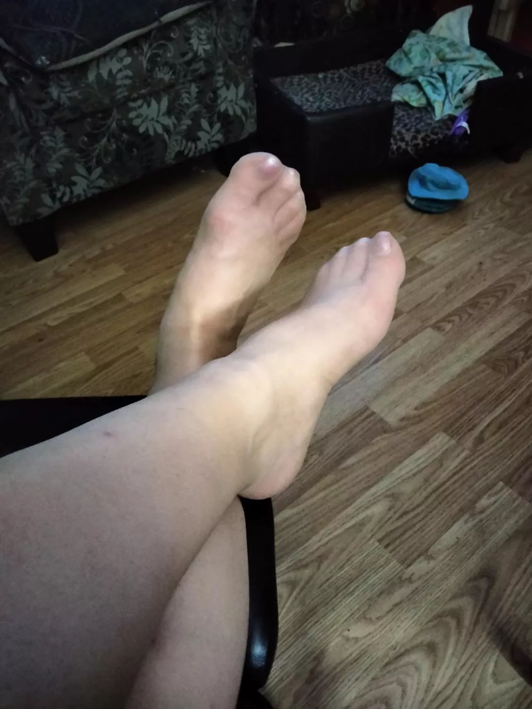 just pink toes in nylons