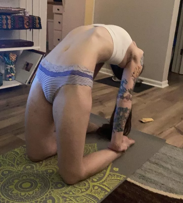 Just some yoga in my favorite undies