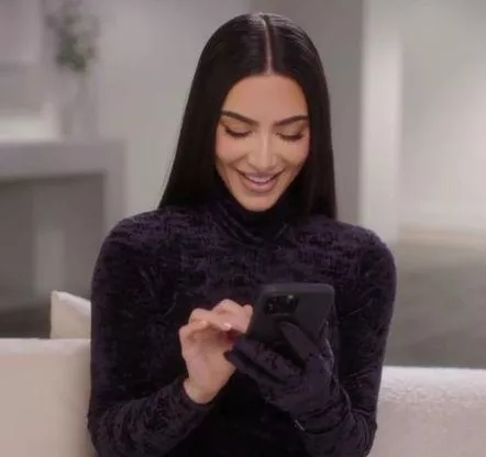 kim is happy about her latest dick pic