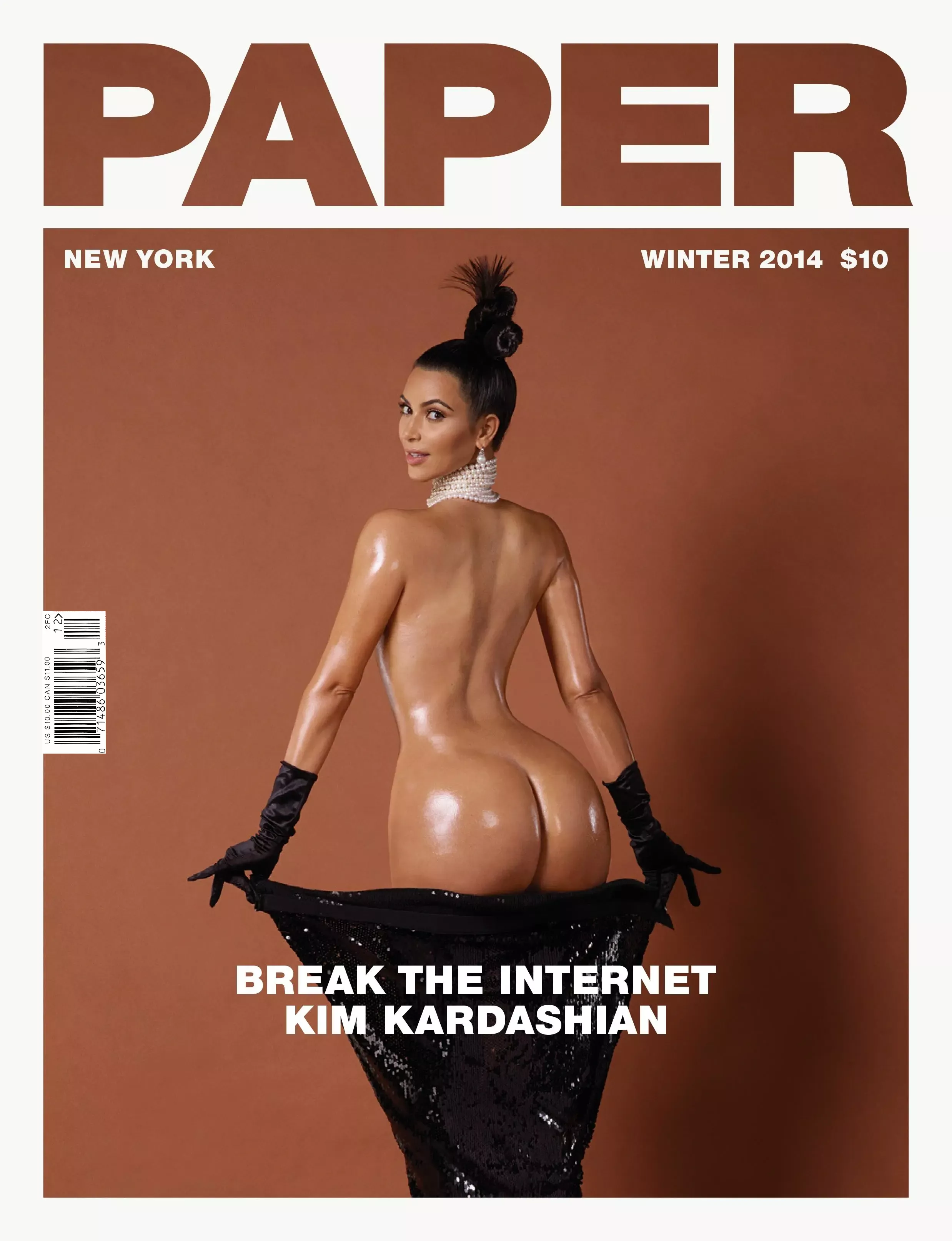 Kim Kardashian on the cover of Paper Magazine - Winter 2014 (X-Post r/SmutCovers)