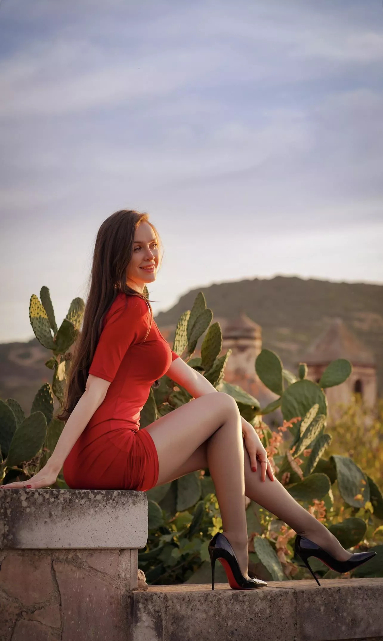 Lady in red