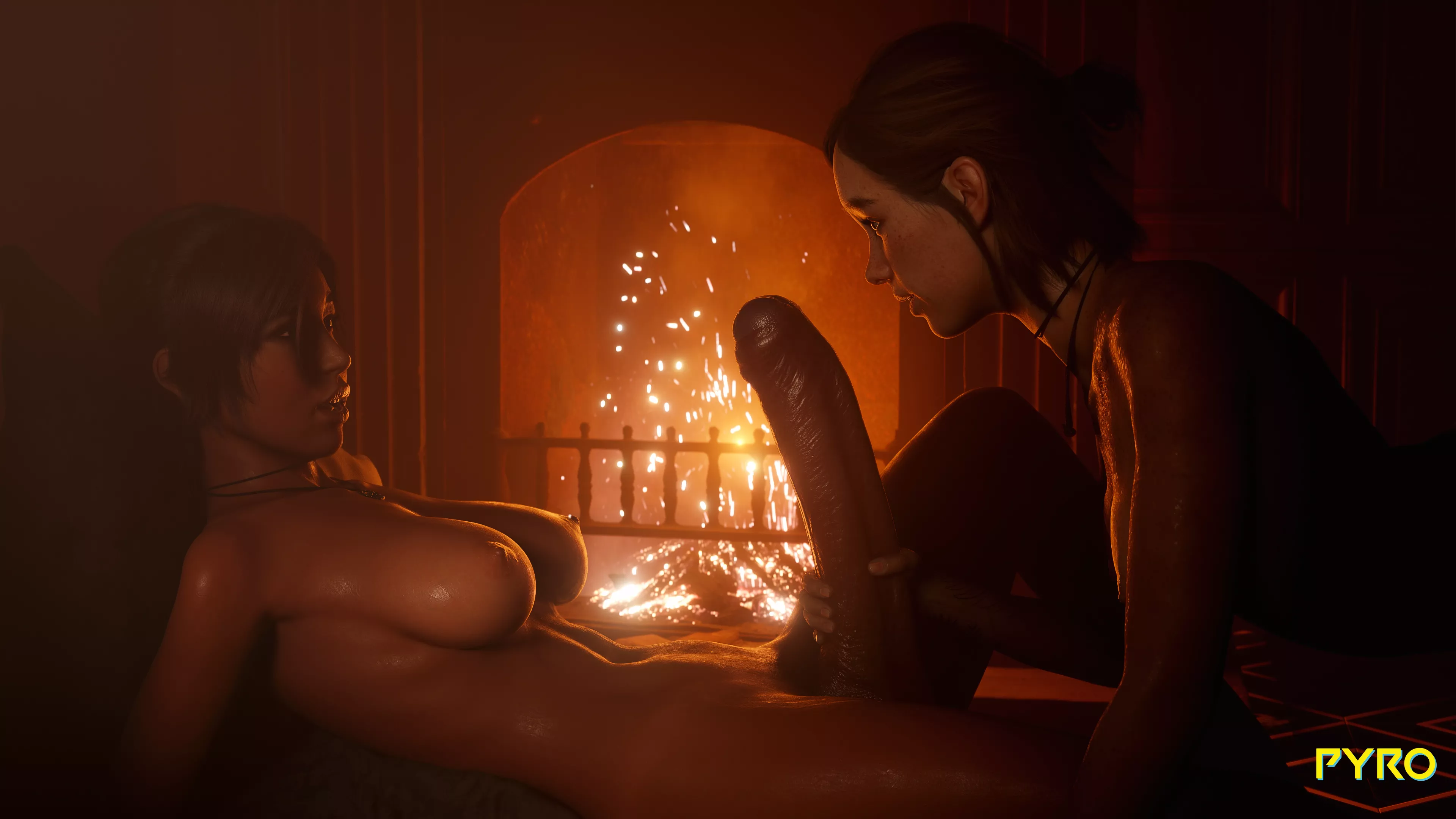 Lara & Ellie (Pyro) [Last of Us & Tomb Raider]