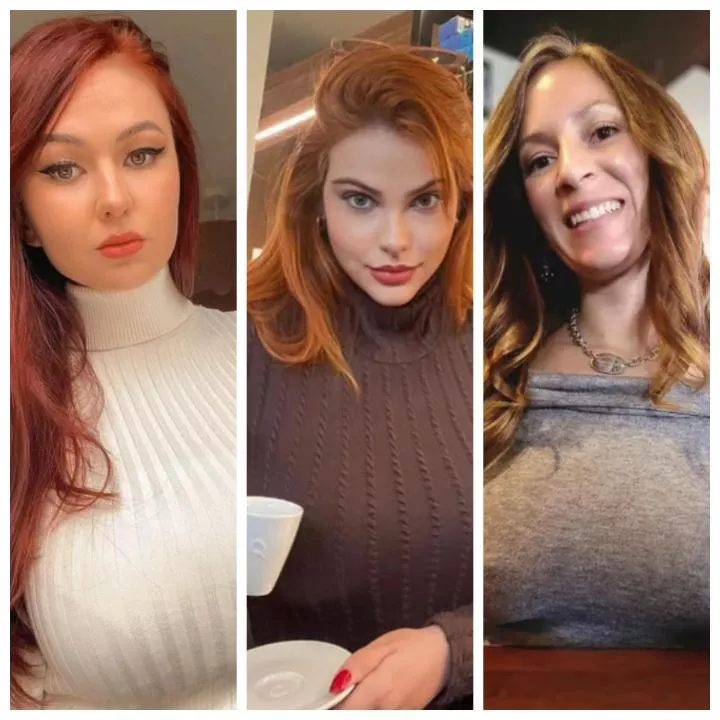 Large breasted redheads wearing tight sweaters