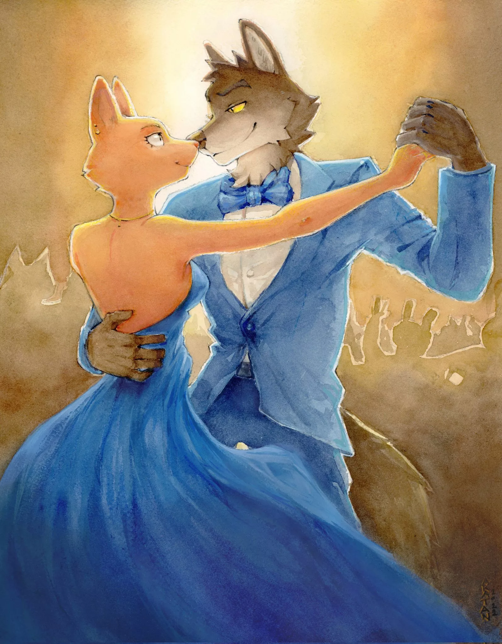 Last dance (traditional watercolor, my art @akatan_art)