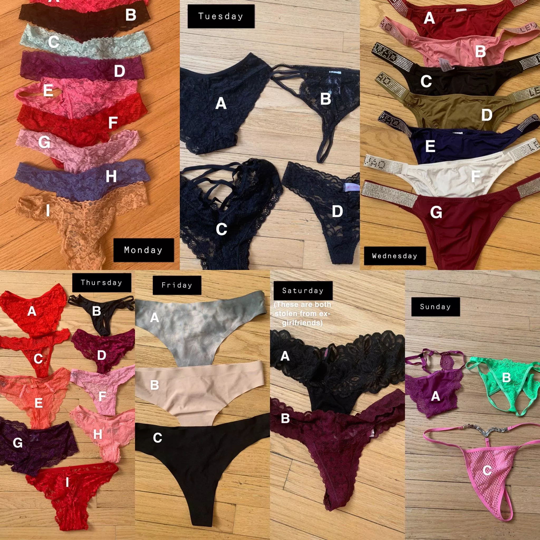 Last day to vote! Pick my panties for the week. Make sure you vote for every day of the week!