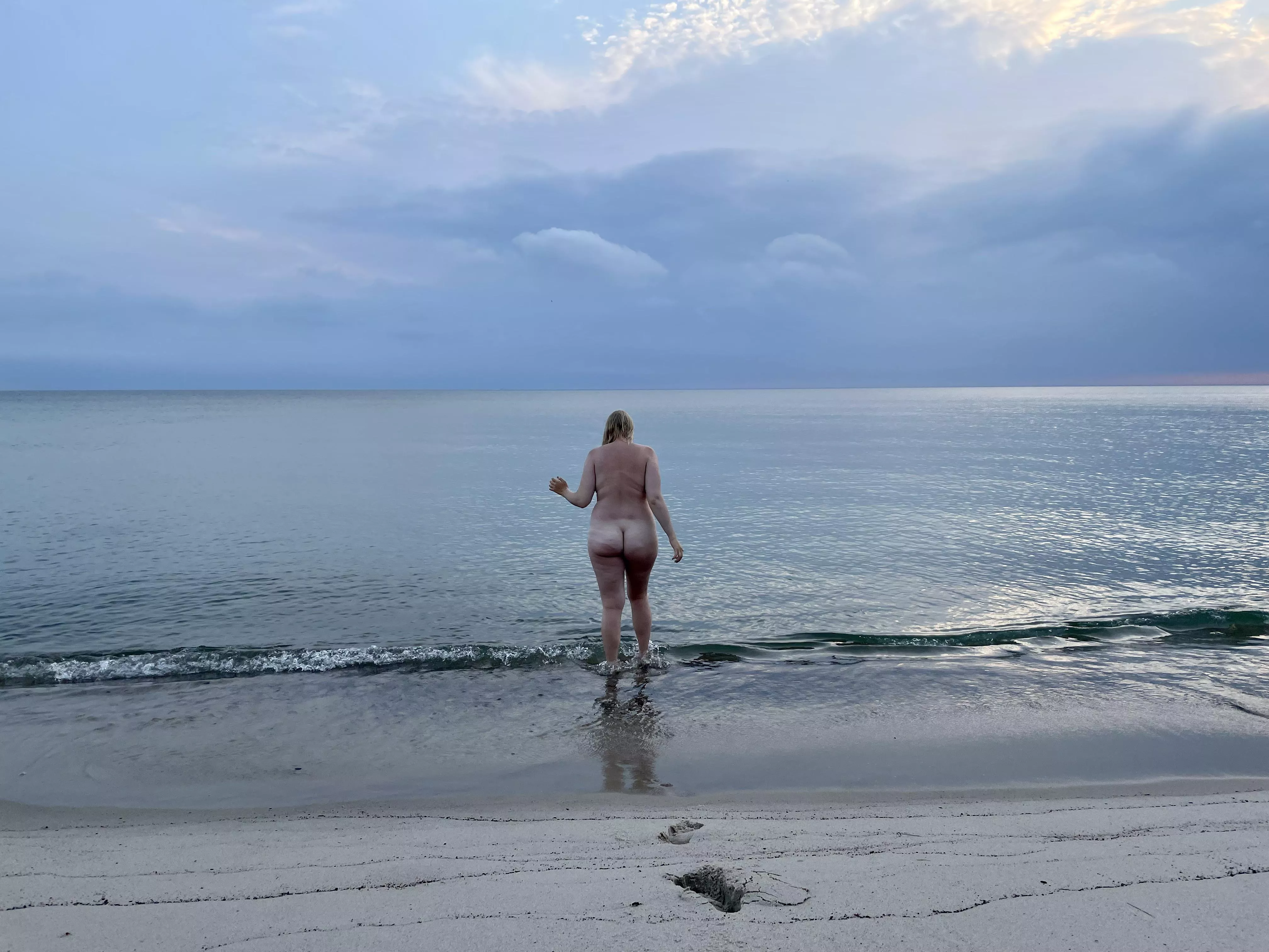 Late night swim with wife