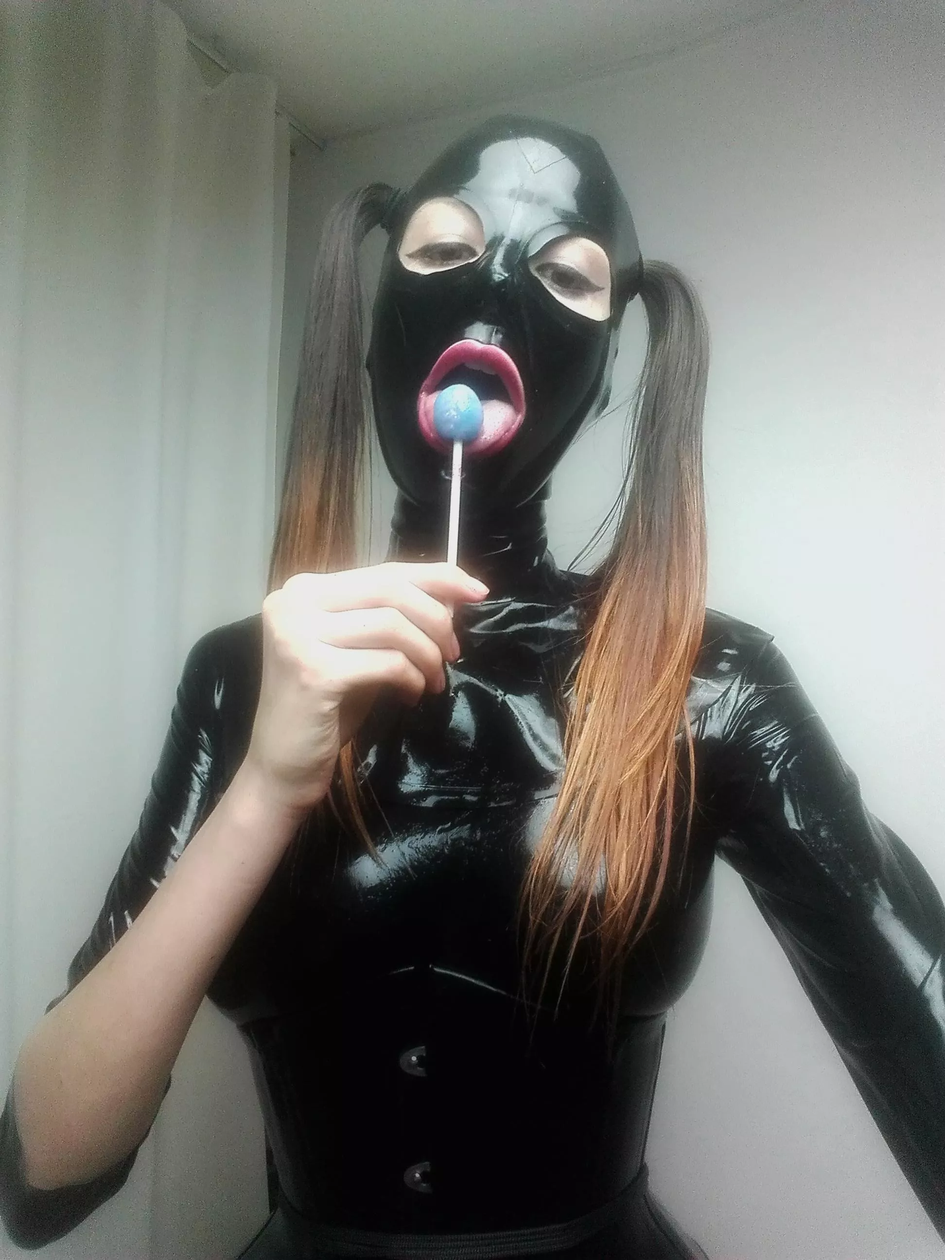 Latex dolls love to lick lollipops 😝