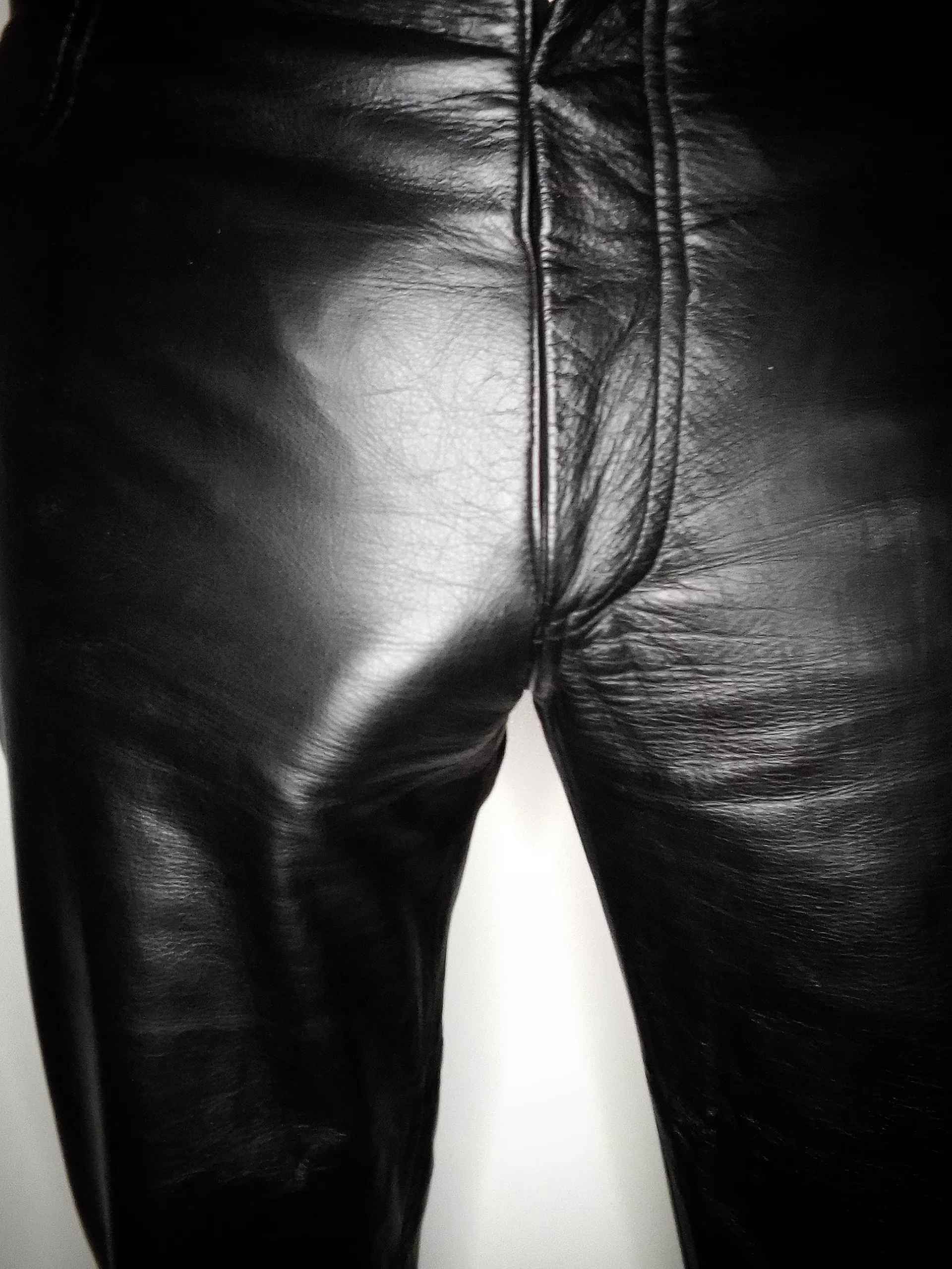 Leather jeans are hot!