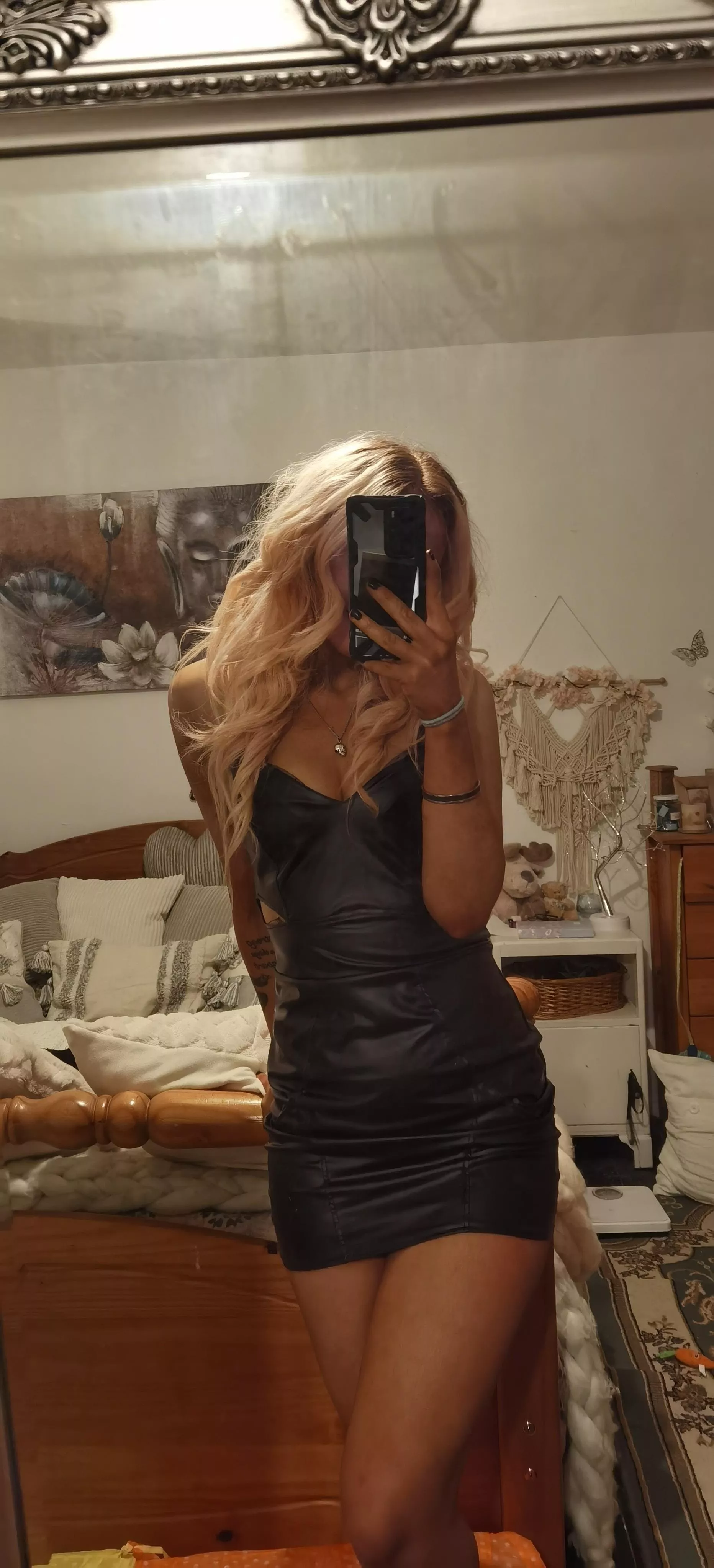 Leather look dress (f) (oc)