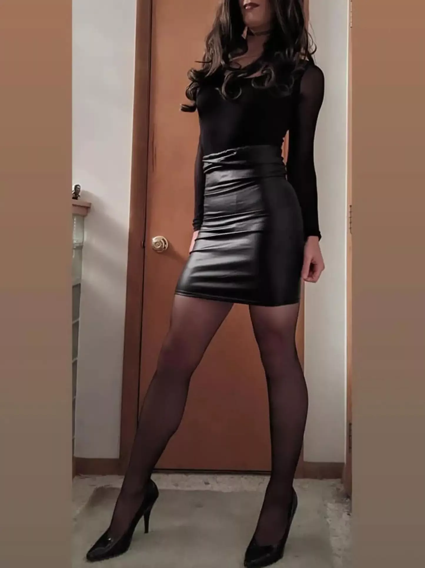 Leather skirt