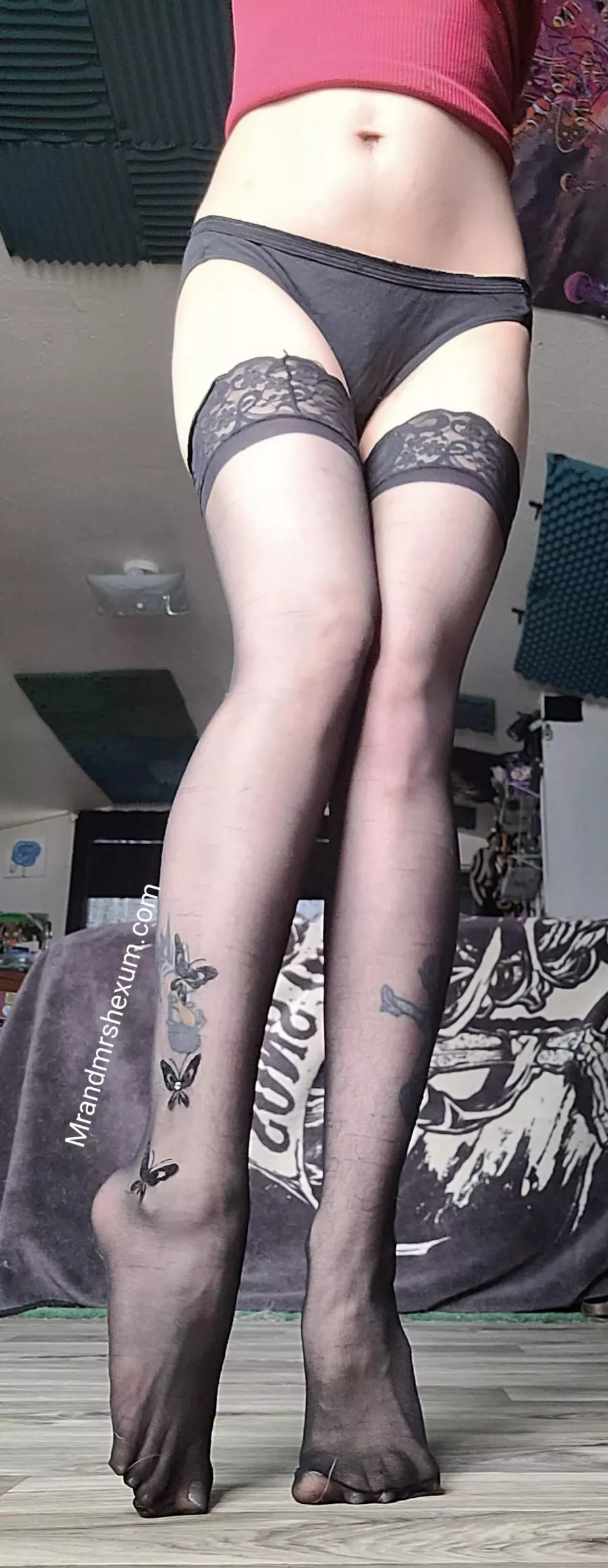 Legs in favorite stockings