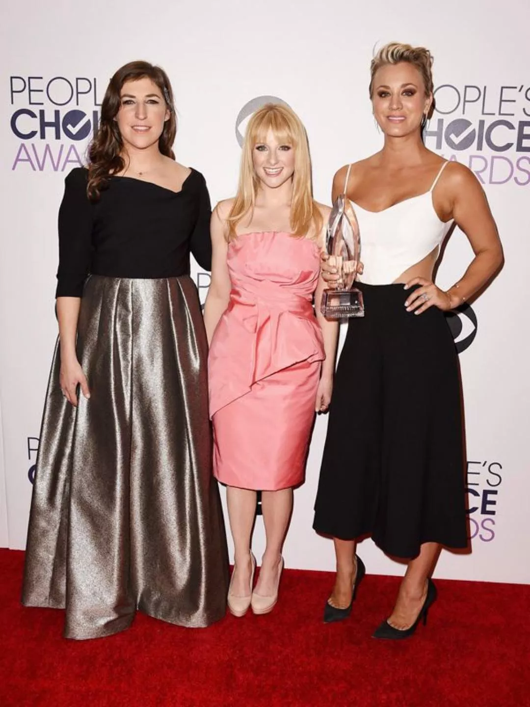 Let's appreciate the gals from TBBT Mayim Bialik, Melissa Rauch and Kaley Cuoco...