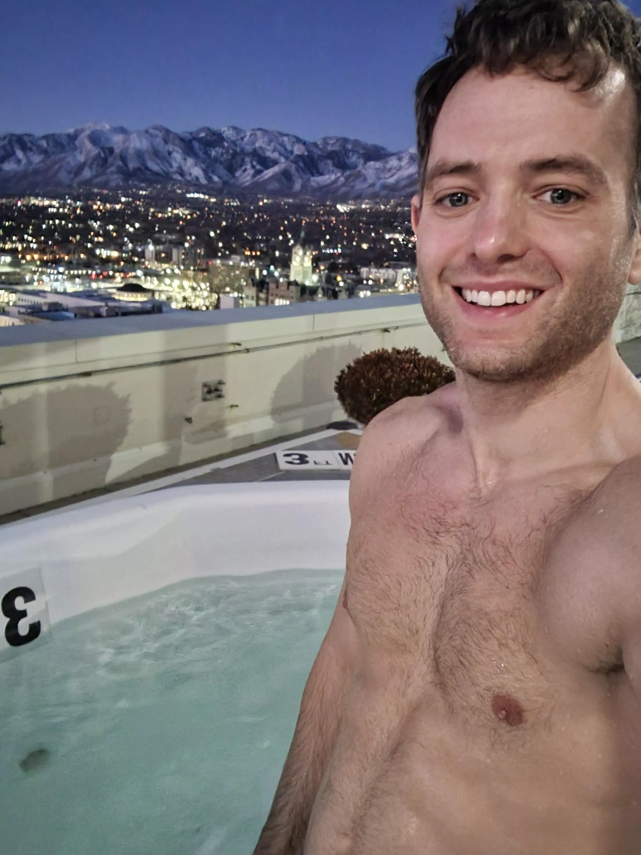 Let's hit the hot tub tonight?