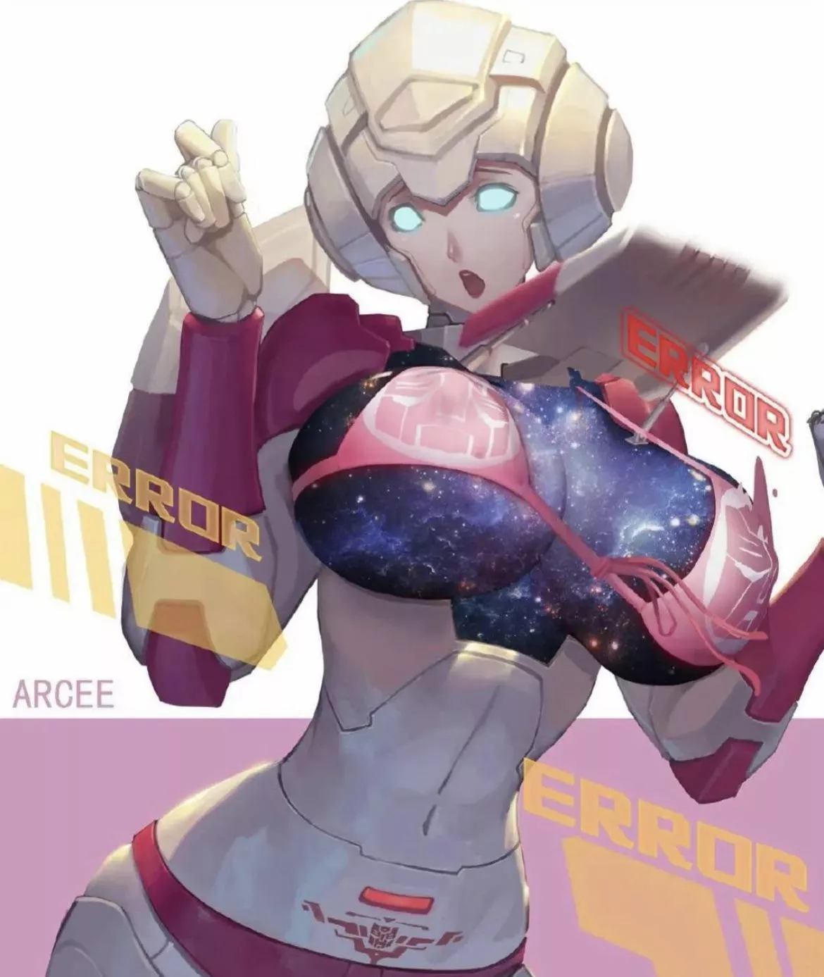 LF Color Source: transformers, Arcee, bikini top, galaxy tits, error, succubus tattoo