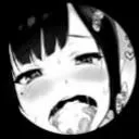 LF Mono source: 1girl, ahegao, mole, hairclip, heart, blush, cum in mouth,