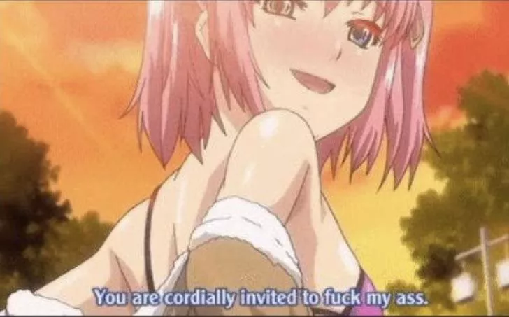 LF Mono Source: 1girl, Pink Hair, Pink Bra, White/Brown Fur Jacket, “You are cordially invited to fuck my ass”