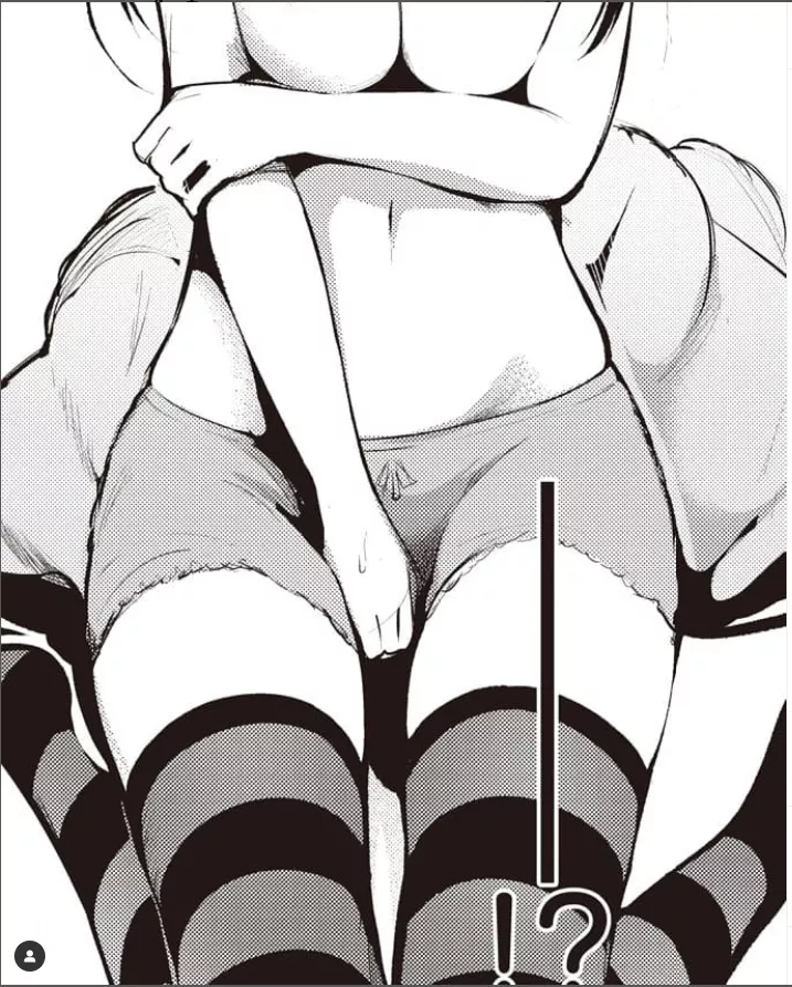 LF mono source, big boobs, arms crossed, striped stocking, panty, cute